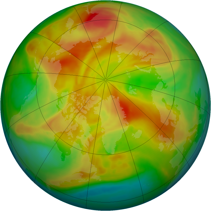 Arctic ozone map for 15 April 2008